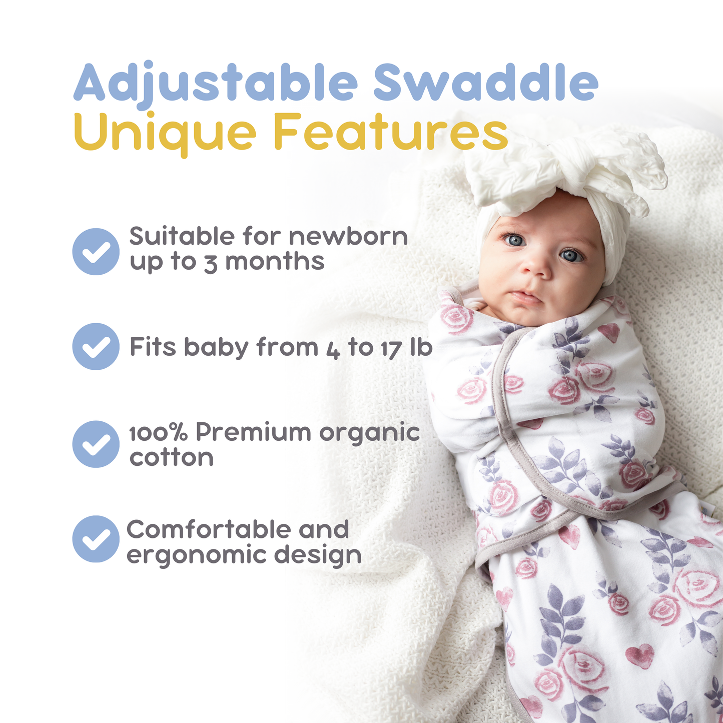 [3 Pack Swaddle Wrap Collection - Floral] Main View 2