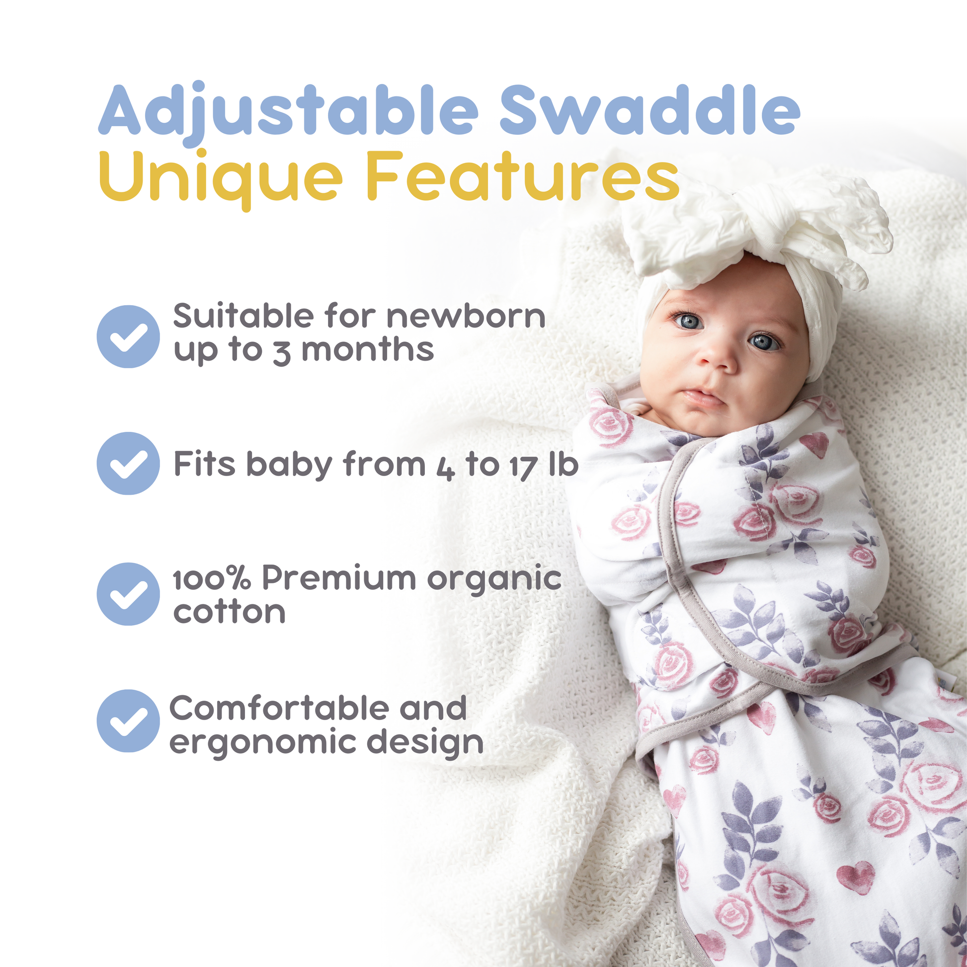 [3 Pack Swaddle Wrap Collection - Floral] Main View 2