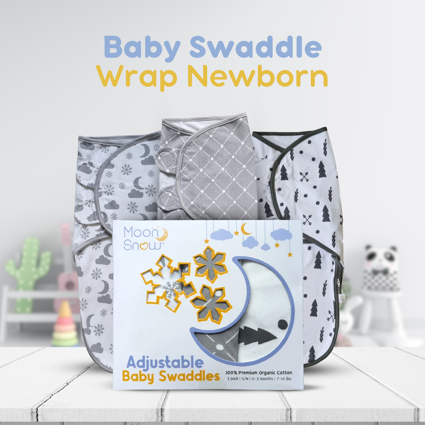 [3 Pack Swaddle Wrap Collection - Nordic] Main 3